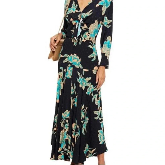 Sandro Dresses & Skirts - Sandro Paris Blaire Knotted Floral Print Maxi Dress size 38 EU